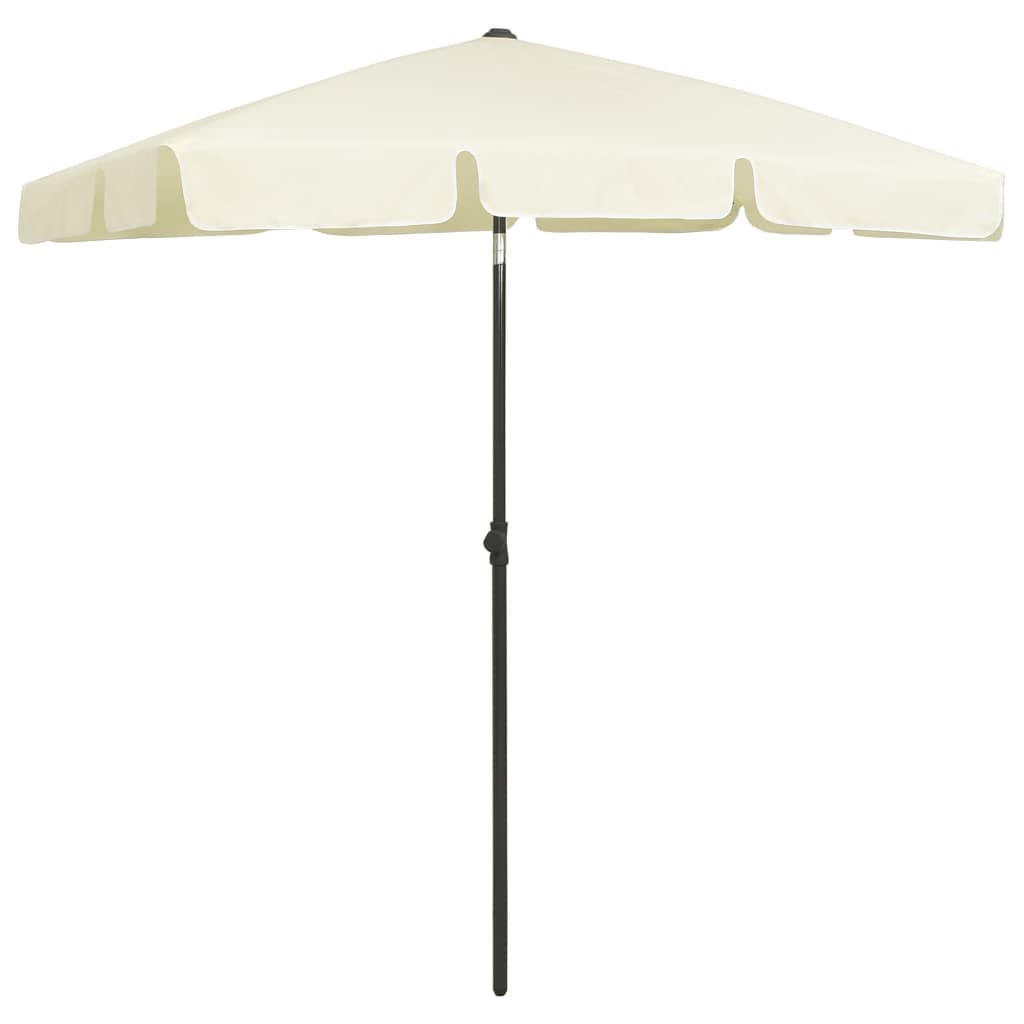 vidaXL Beach Parasol Sand Yellow 180x120 cm