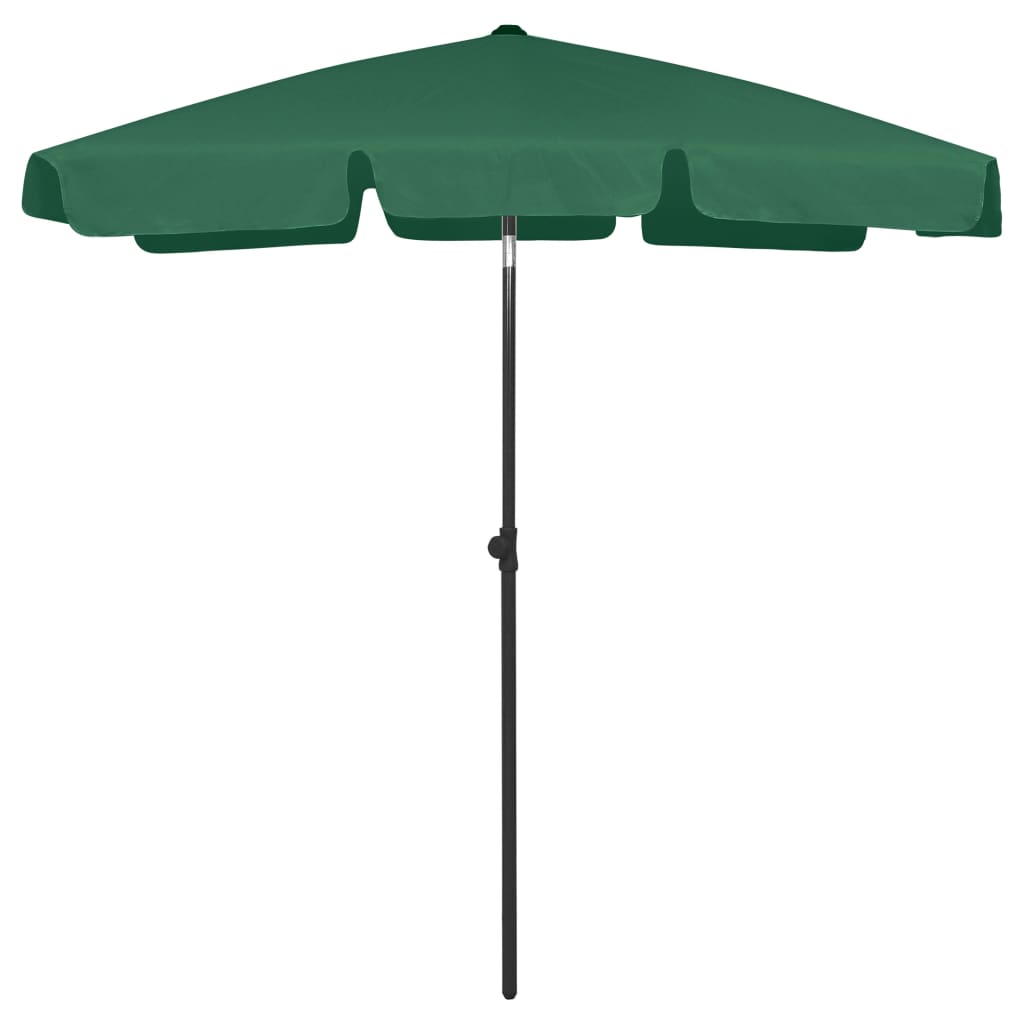 vidaXL Beach Parasol Green 180x120 cm