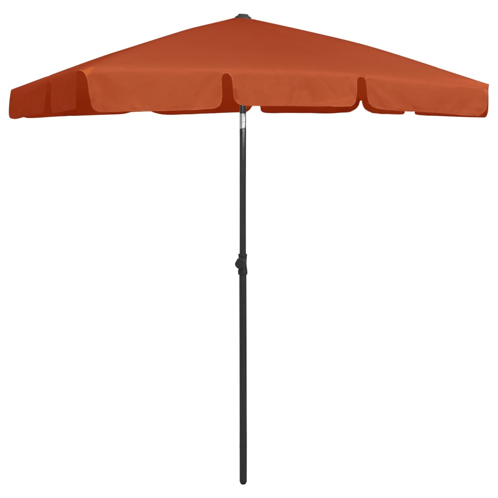 vidaXL Beach Parasol Terracotta 180x120 cm