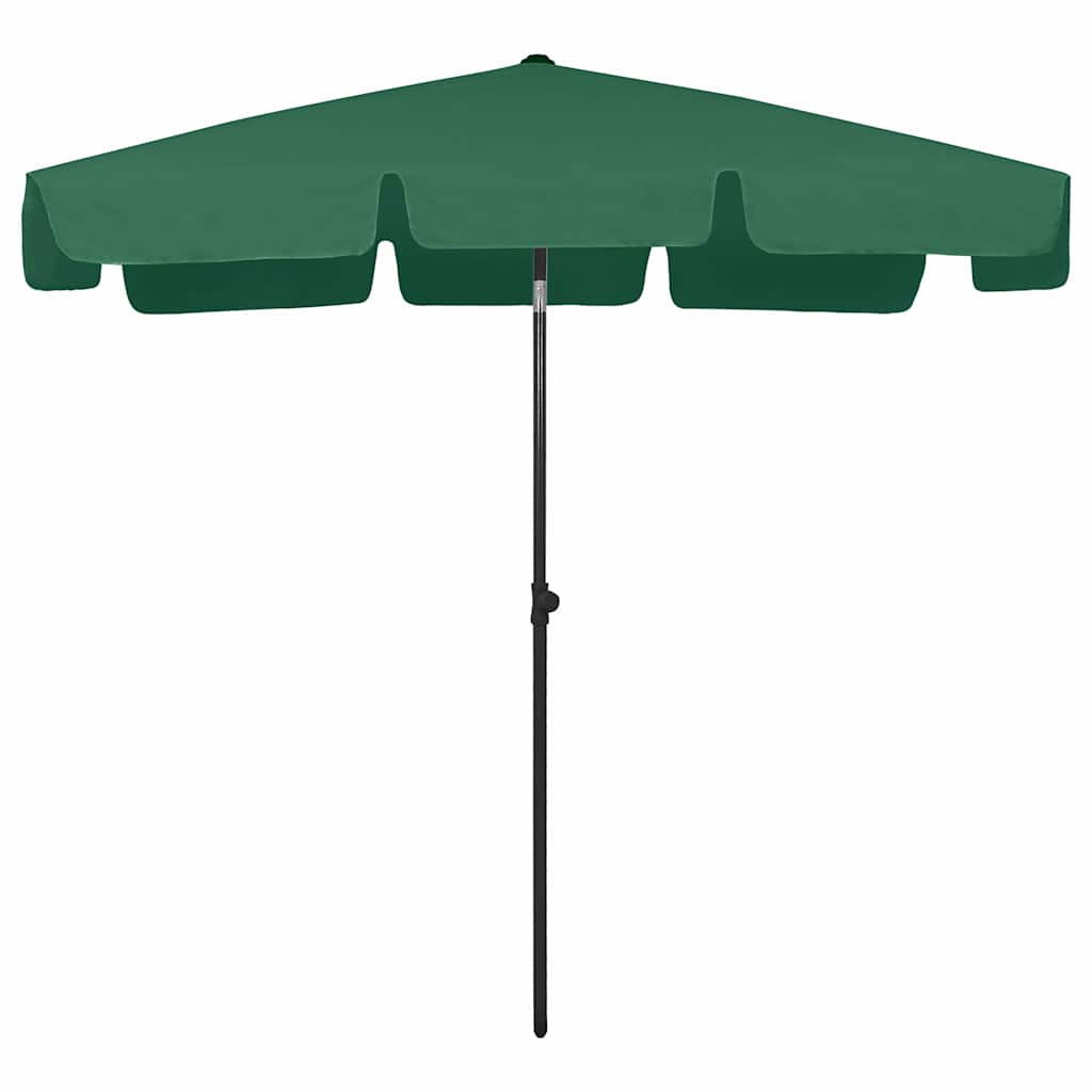 Beach Parasol | Green | Polyester | 200x125 cm | Tiltable | Beach Parasol