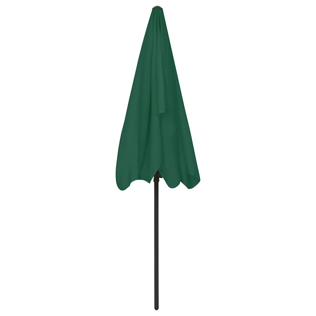 Beach Parasol | Green | Polyester | 200x125 cm | Tiltable | Beach Parasol