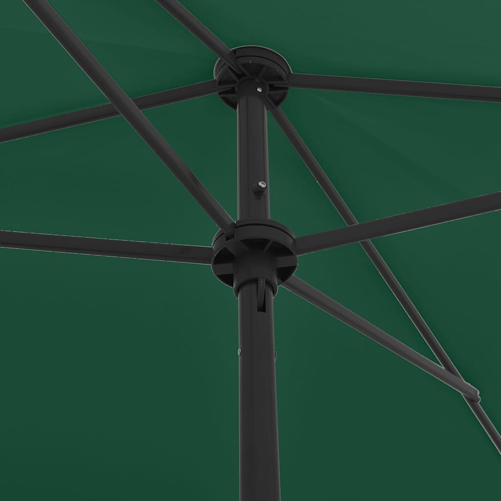 Beach Parasol | Green | Polyester | 200x125 cm | Tiltable | Beach Parasol
