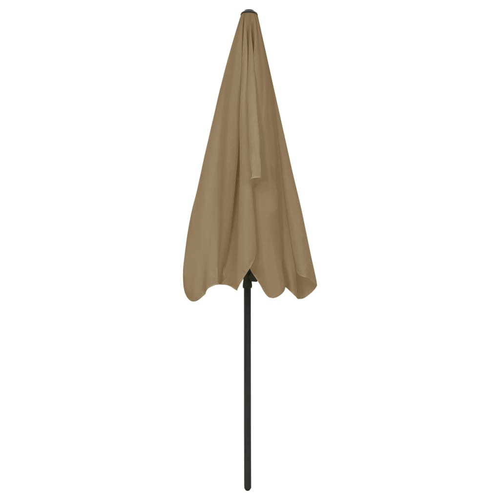 vidaXL Beach Parasol Taupe 200x125 cm