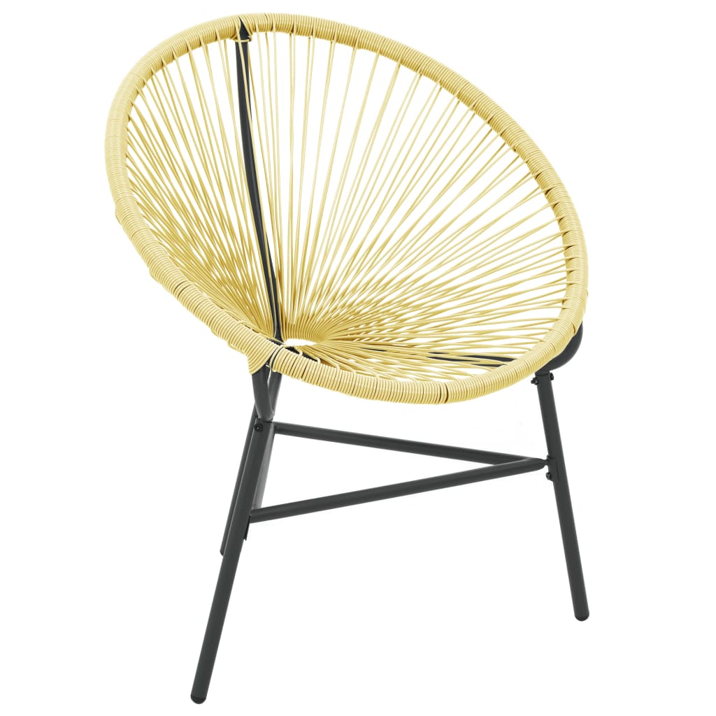 vidaXL Garden Acapulco Chair Poly Rattan Beige