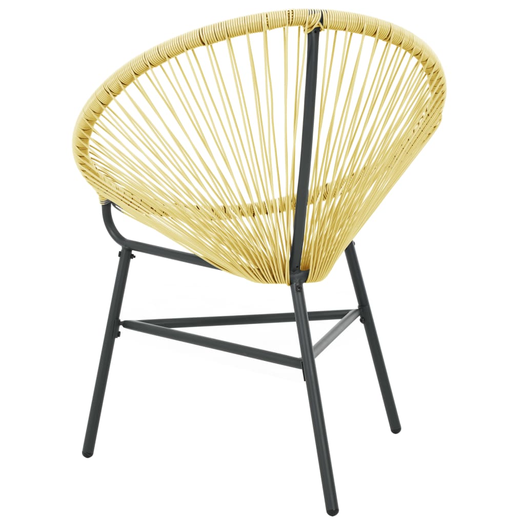 vidaXL Garden Acapulco Chair Poly Rattan Beige