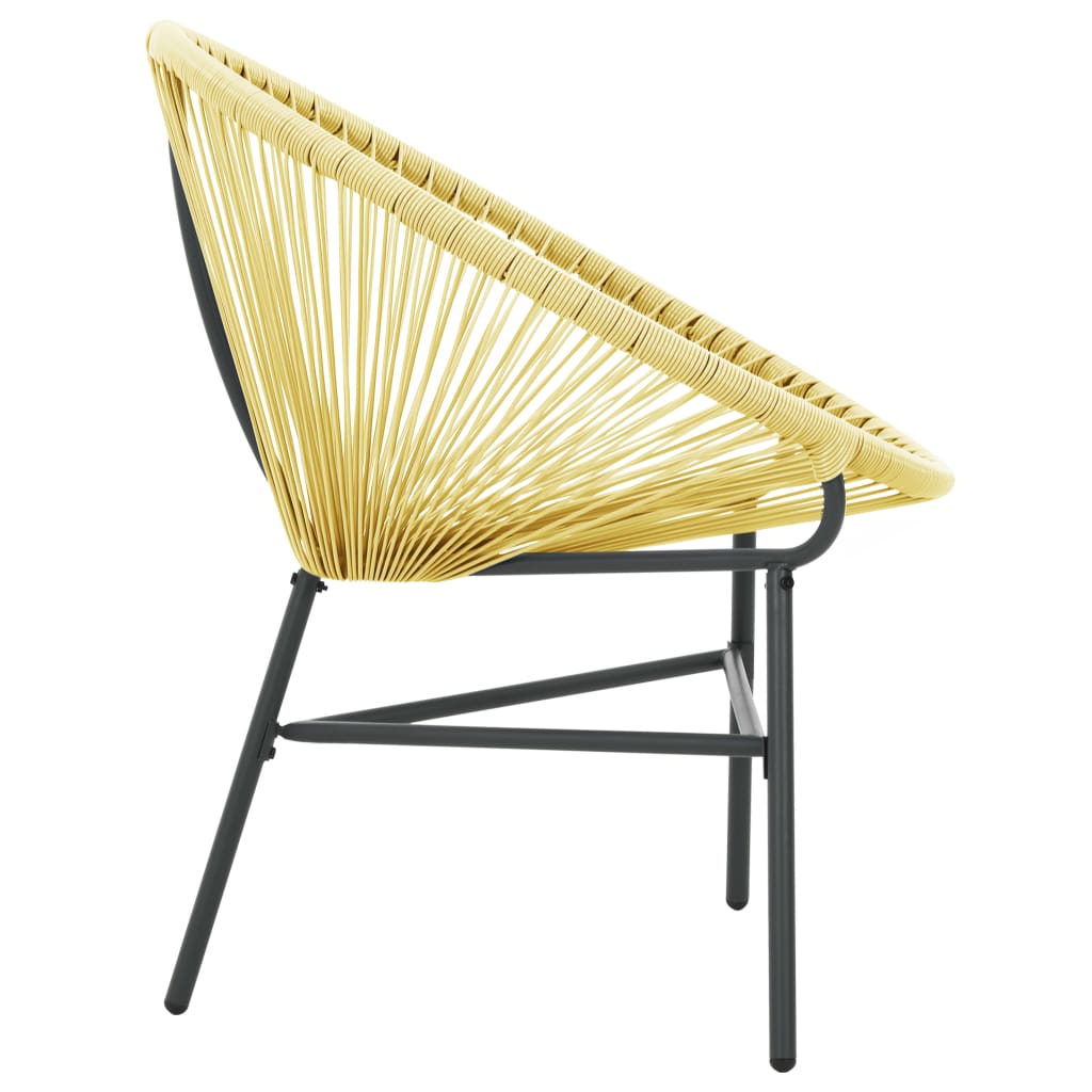 vidaXL Garden Acapulco Chair Poly Rattan Beige