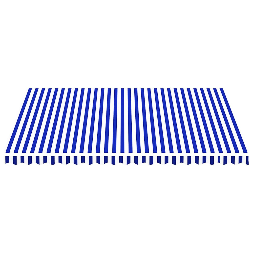 Awning Replacement Fabric Blue and White 450x350 cm Polyester
