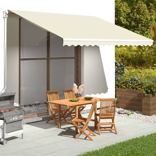 Awning Replacement Fabric Cream 4x3.5 m Polyester