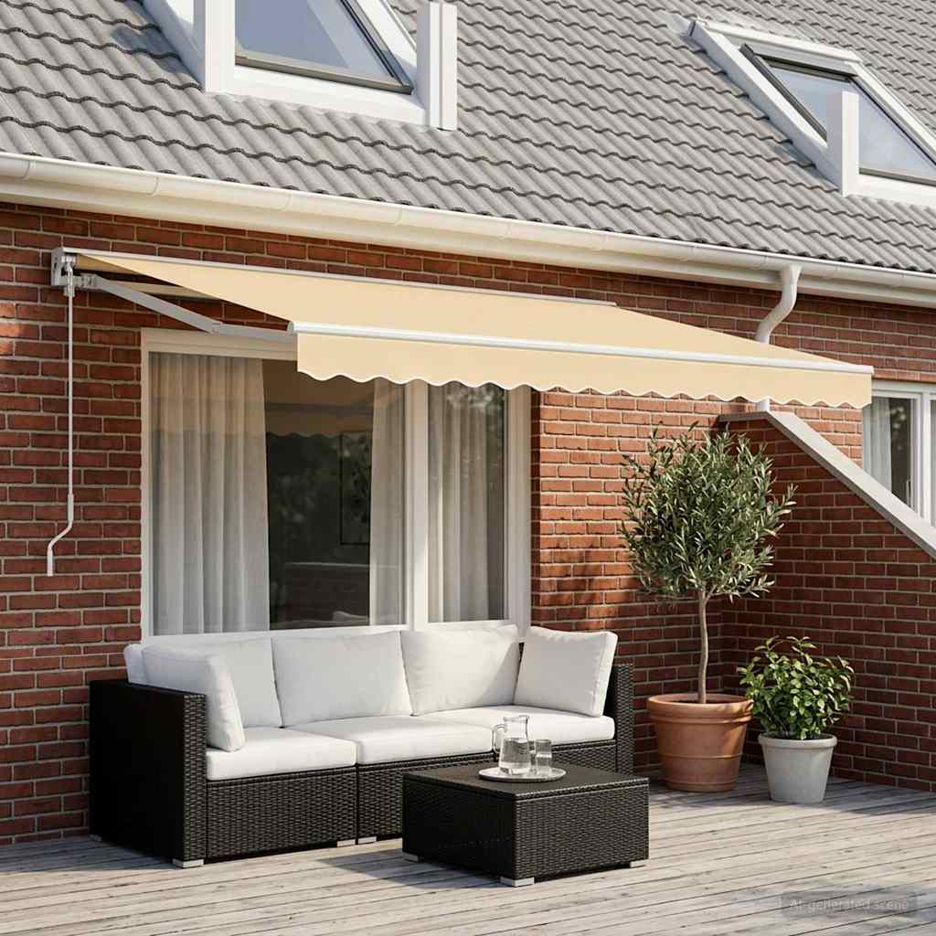 Awning Replacement Fabric Cream 400x350 cm Polyester
