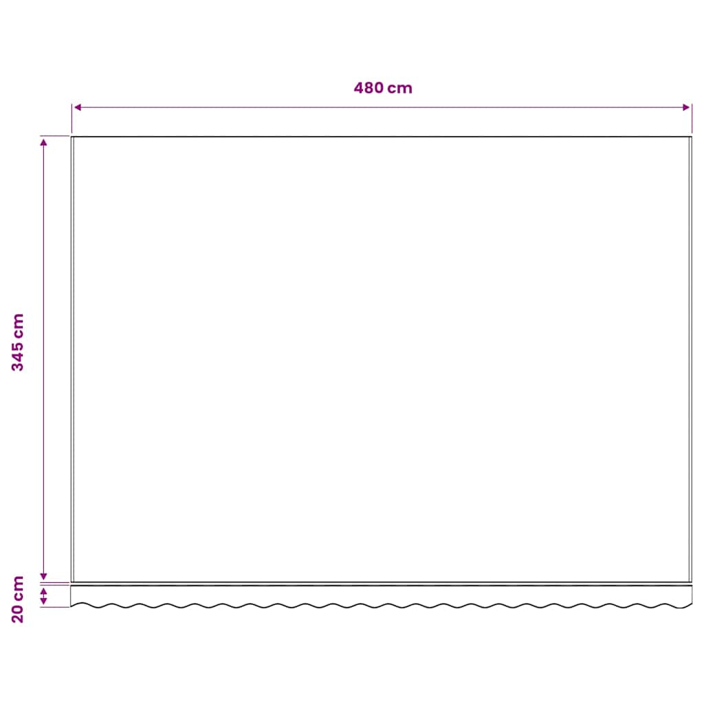 Awning Replacement Fabric Cream 500x350 cm Polyester
