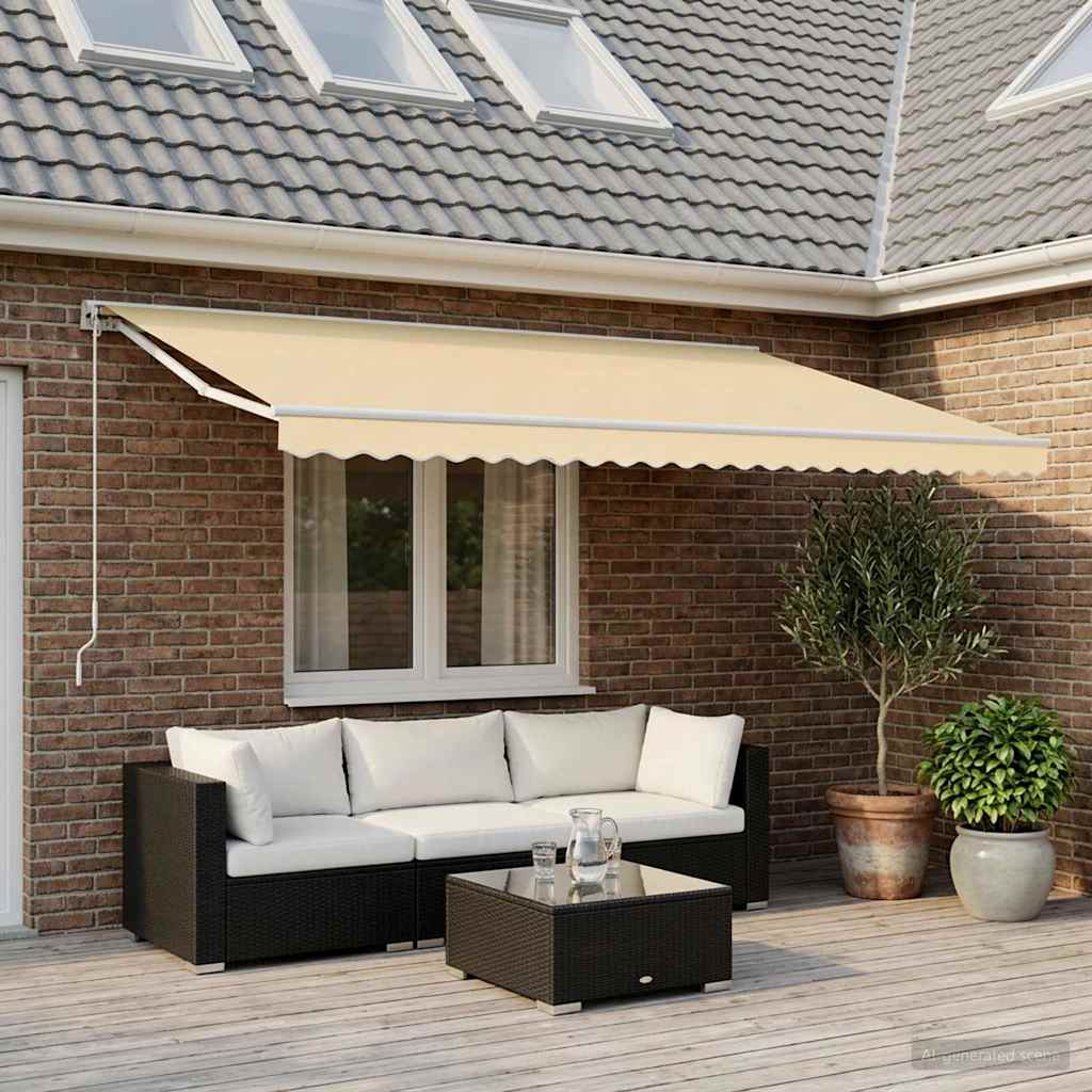 Awning Replacement Fabric Cream 600x350 cm Polyester