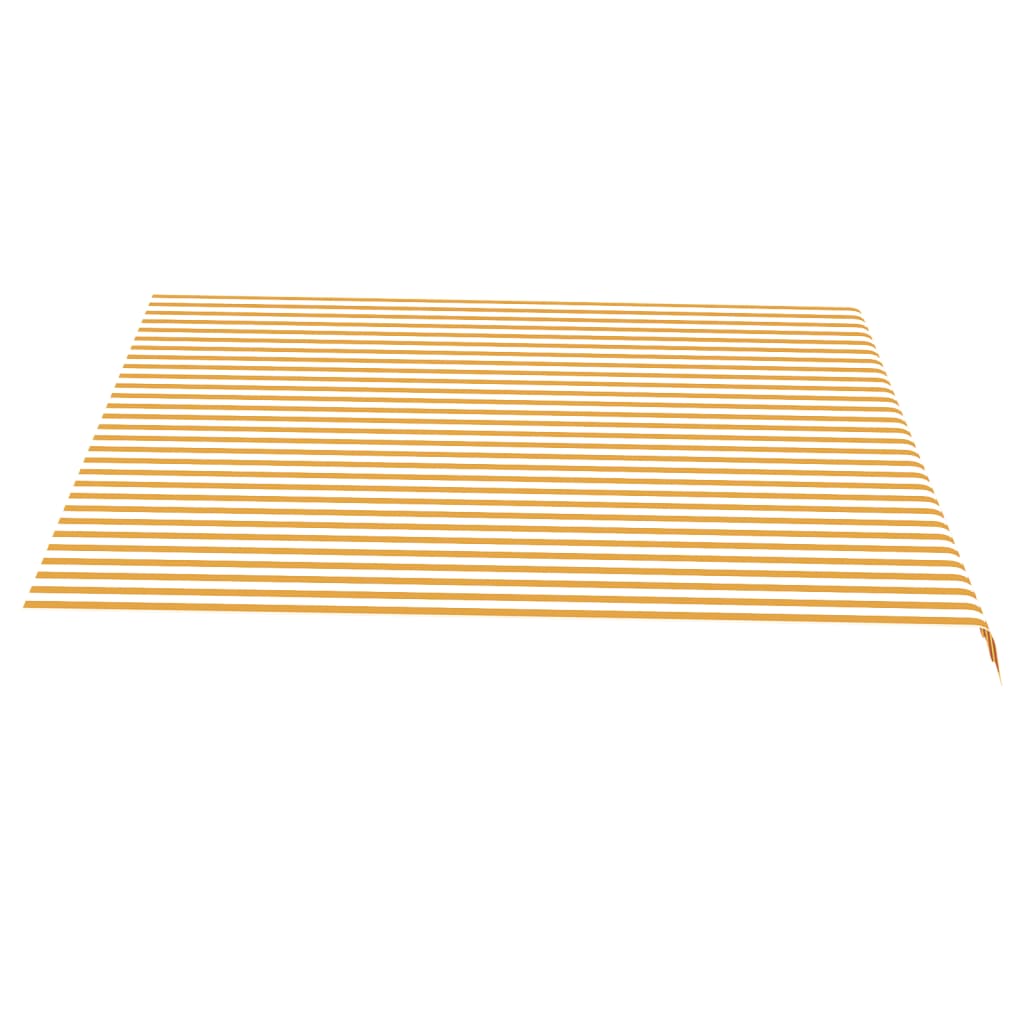 vidaXL Replacement Fabric for Awning Yellow and White 4x3.5 m