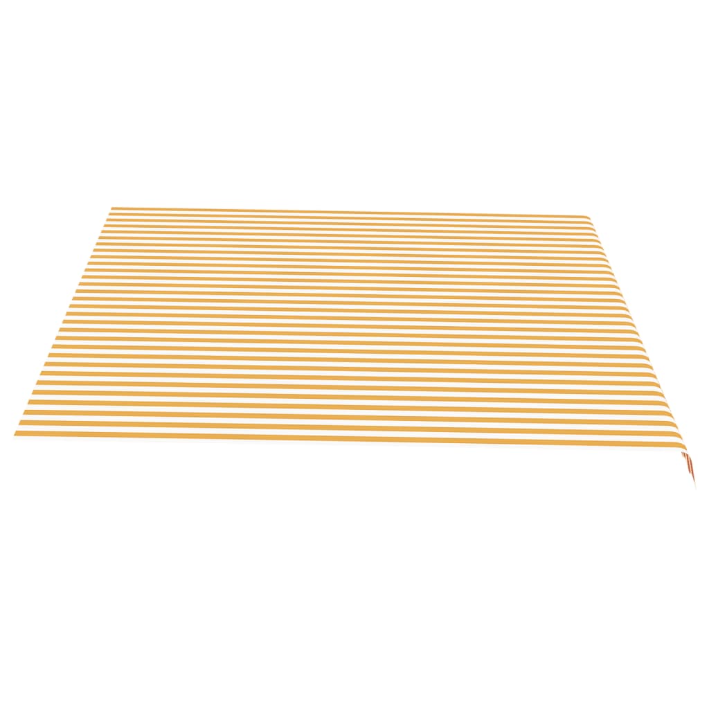 vidaXL Replacement Fabric for Awning Yellow and White 4.5x3.5 m