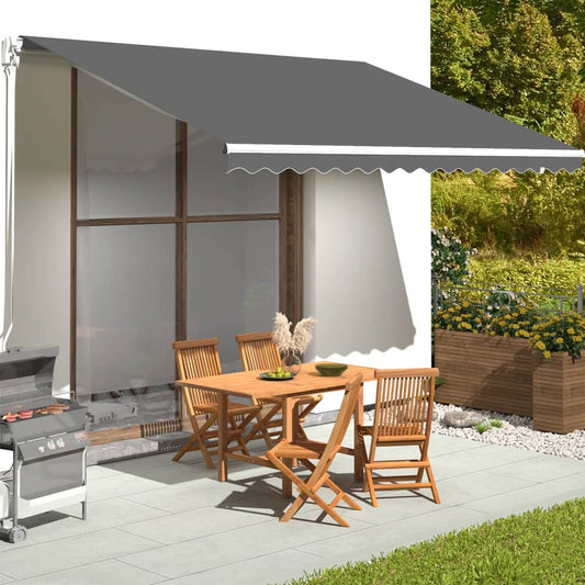 Awning Replacement Fabric Anthracite 4.5x3.5 m Polyester