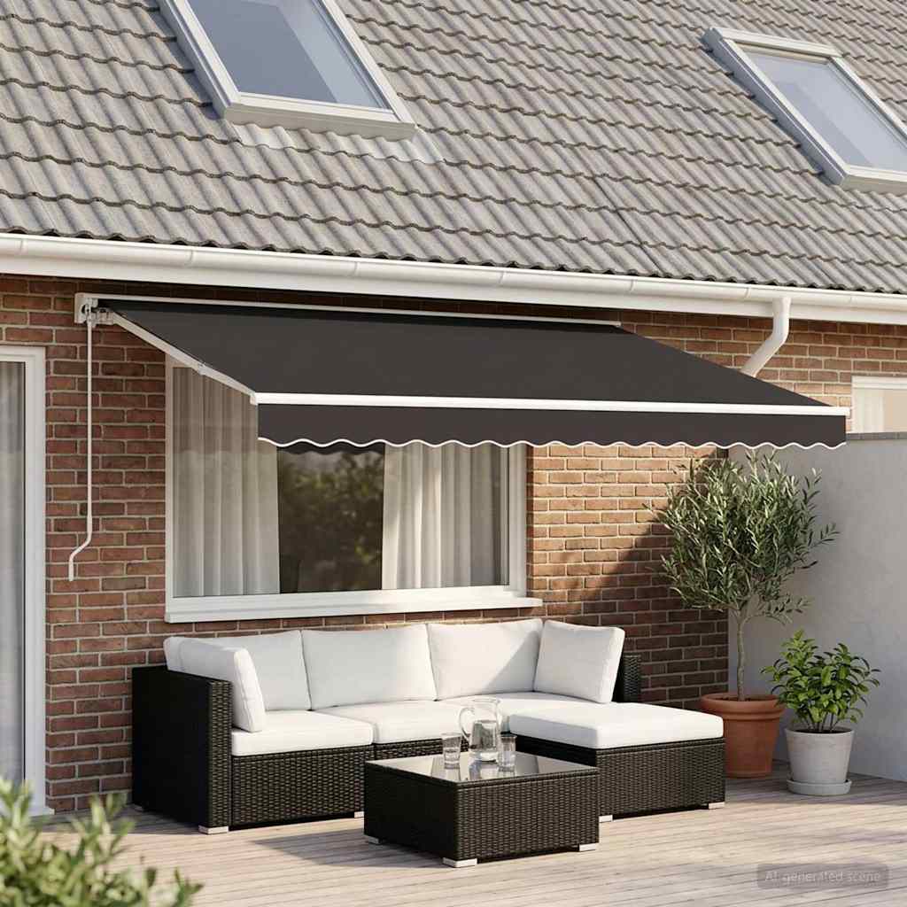 Awning Replacement Fabric Anthracite 500x350 cm Polyester