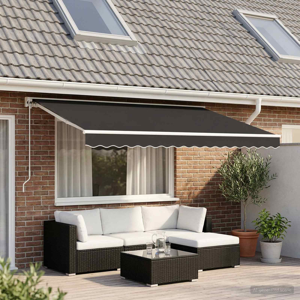 Awning Replacement Fabric Anthracite 500x350 cm Polyester