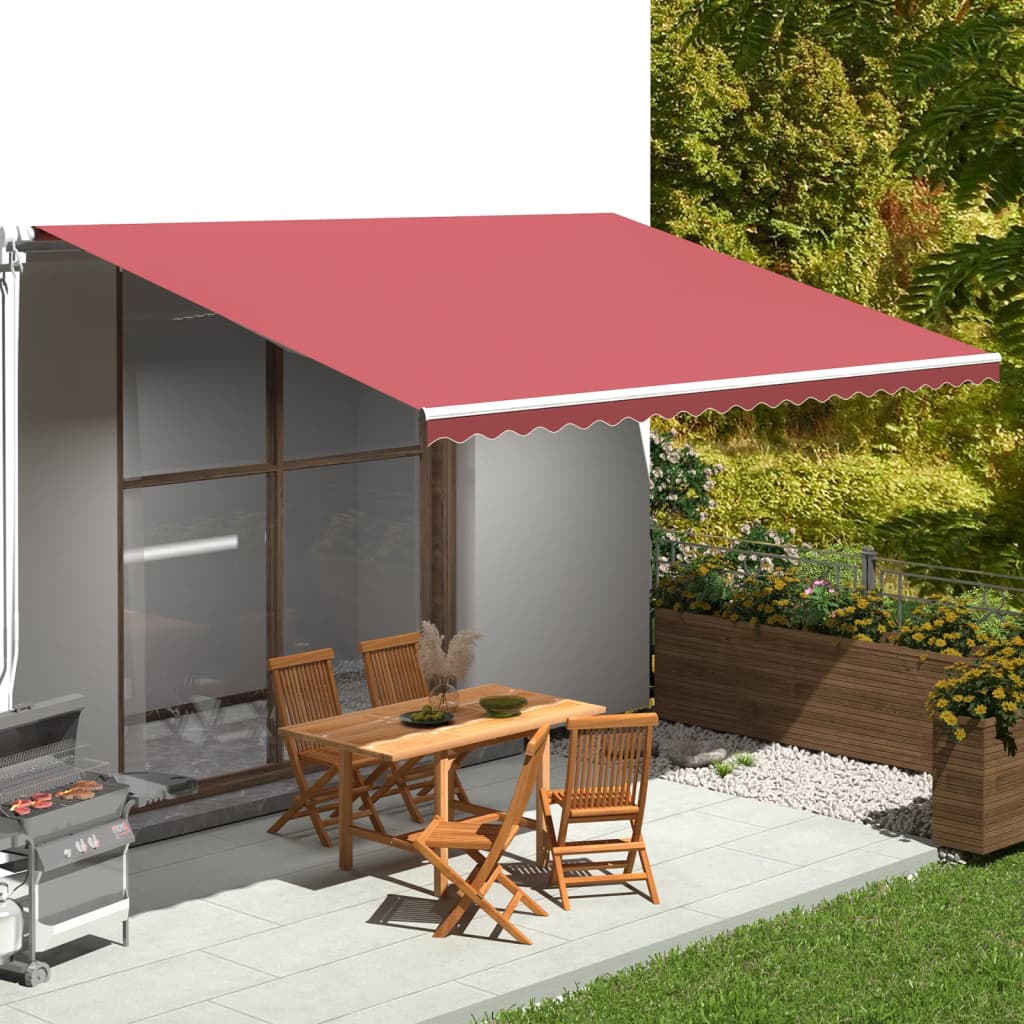 Awning Replacement Fabric Burgundy Red 5x3.5 m Polyester