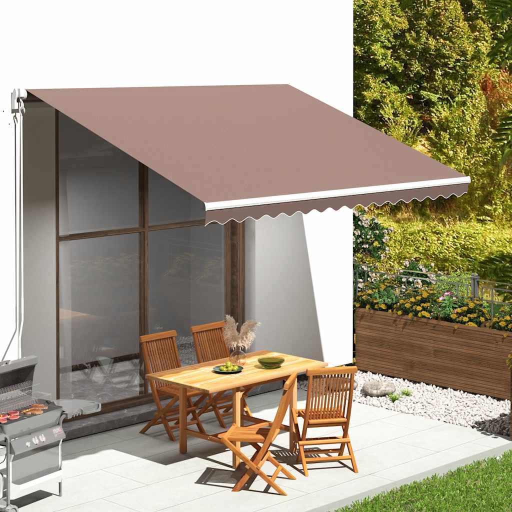 Awning Replacement Fabric Brown 400x300 cm Polyester