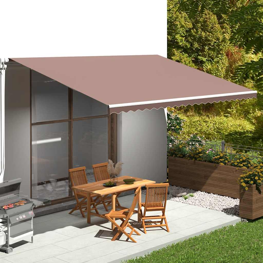 Awning Replacement Fabric Brown 500x350 cm Polyester