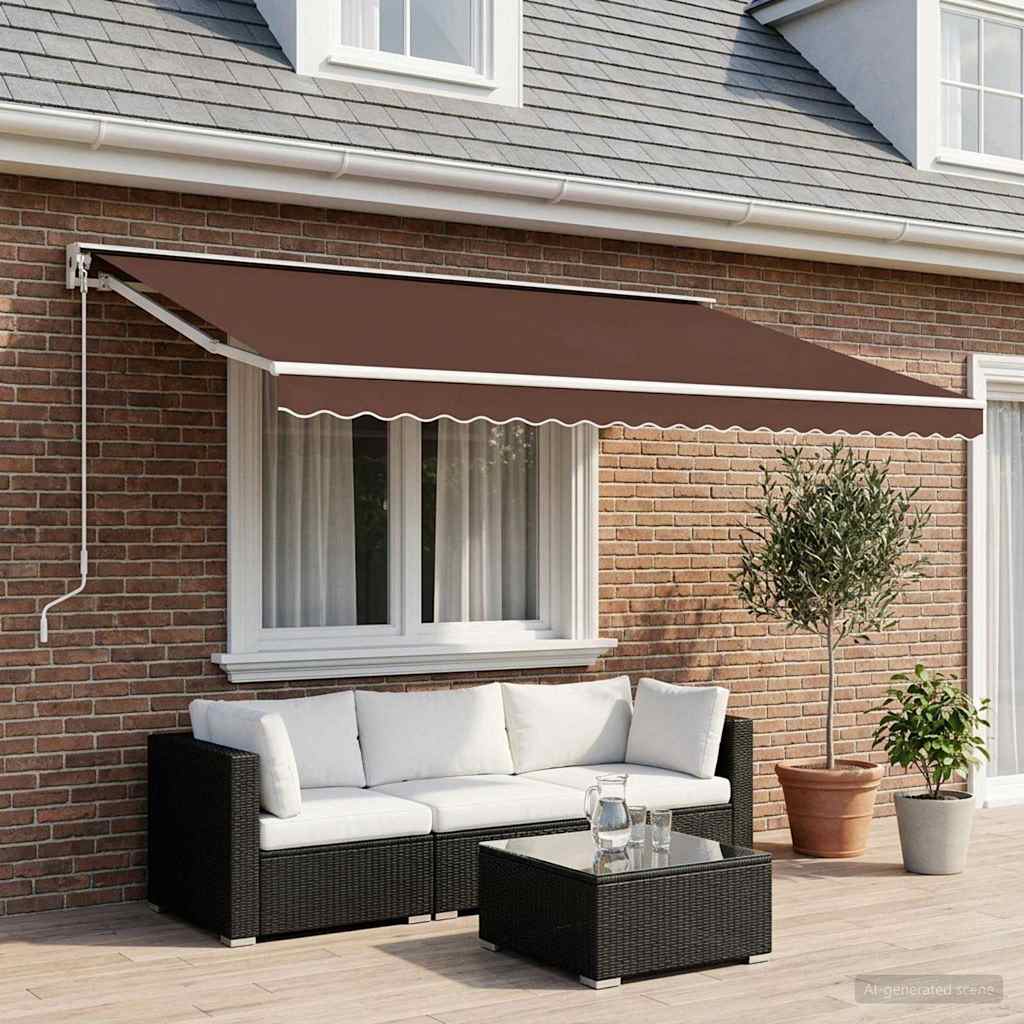 Awning Replacement Fabric Brown 600x350 cm Polyester