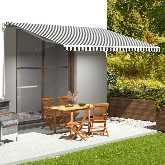 Awning Replacement Fabric Anthracite and White 5x3 m Polyester