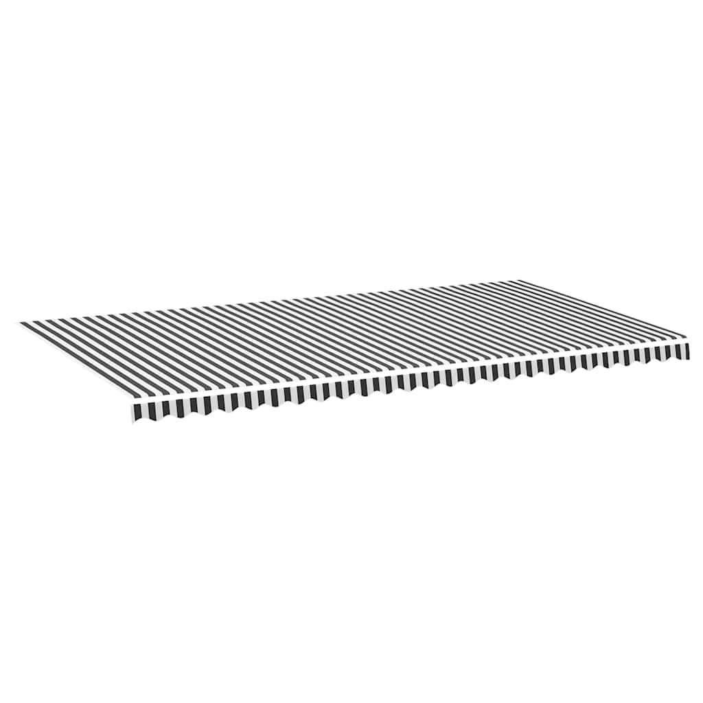 Awning Replacement Fabric Anthracite and White 600x300 cm