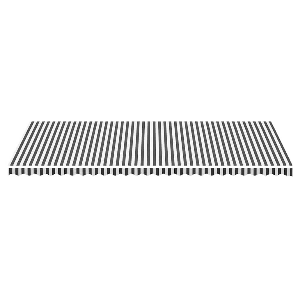 Awning Replacement Fabric Anthracite and White 600x300 cm