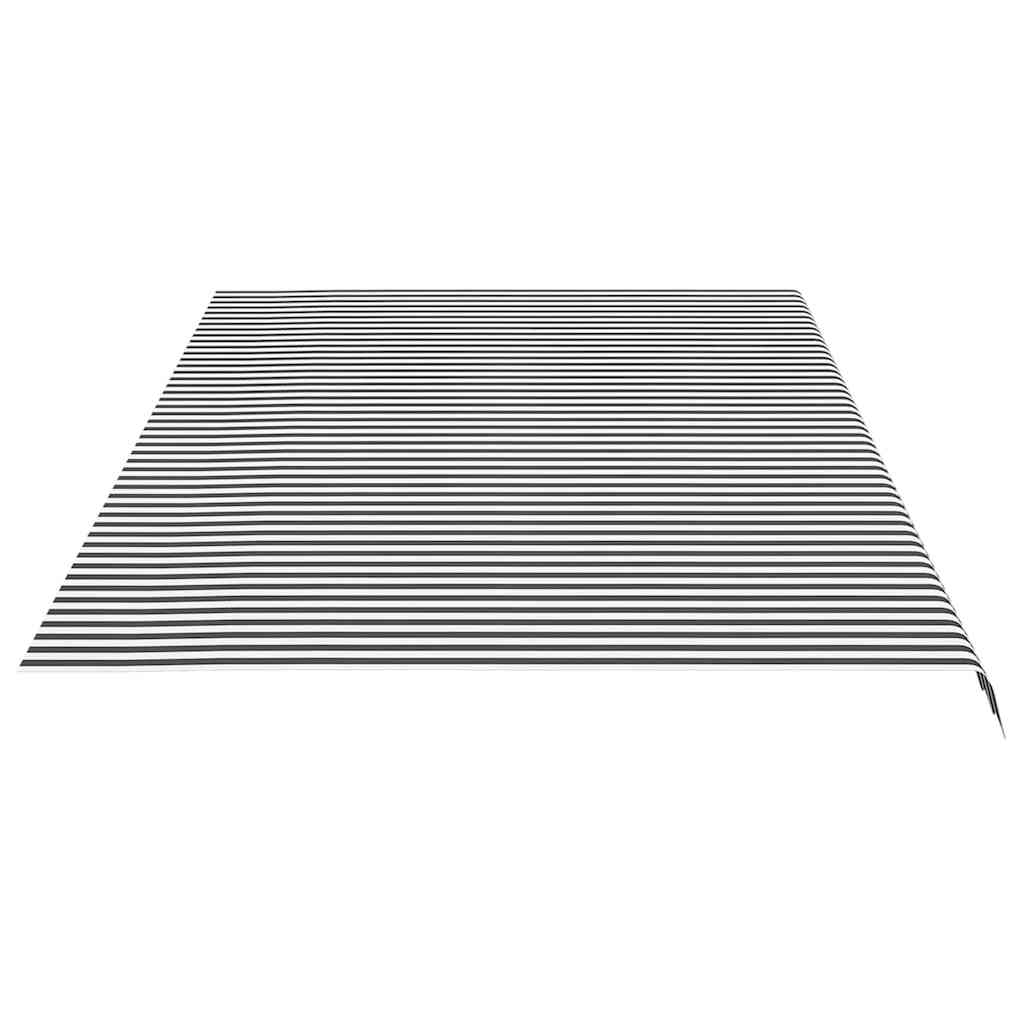 Awning Replacement Fabric Anthracite and White 600x300 cm