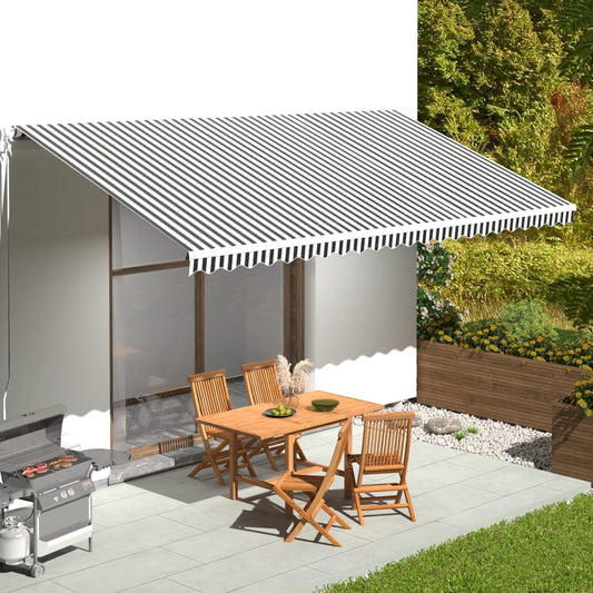 Awning Replacement Fabric Anthracite and White 6x3 m Polyester