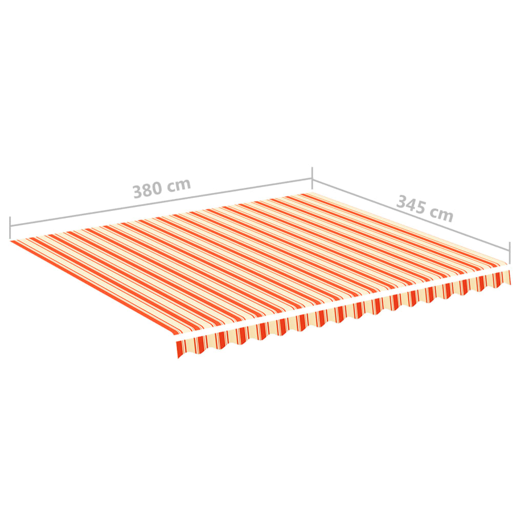 vidaXL Replacement Fabric for Awning Yellow and Orange 4x3.5 m