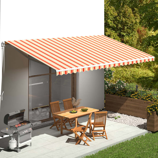 Awning Replacement Fabric Yellow and Orange 6x3.5 m Polyester