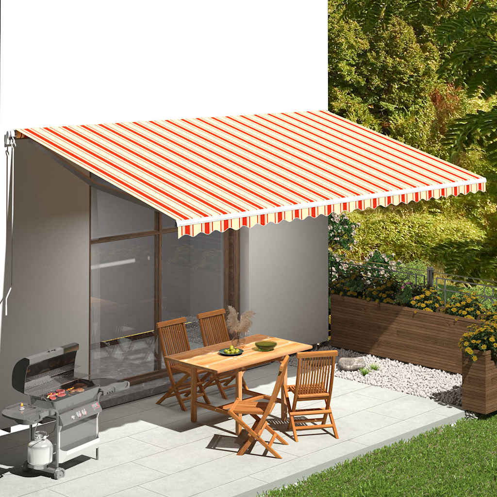 Awning Replacement Fabric Yellow and Orange 600x350cm Polyester
