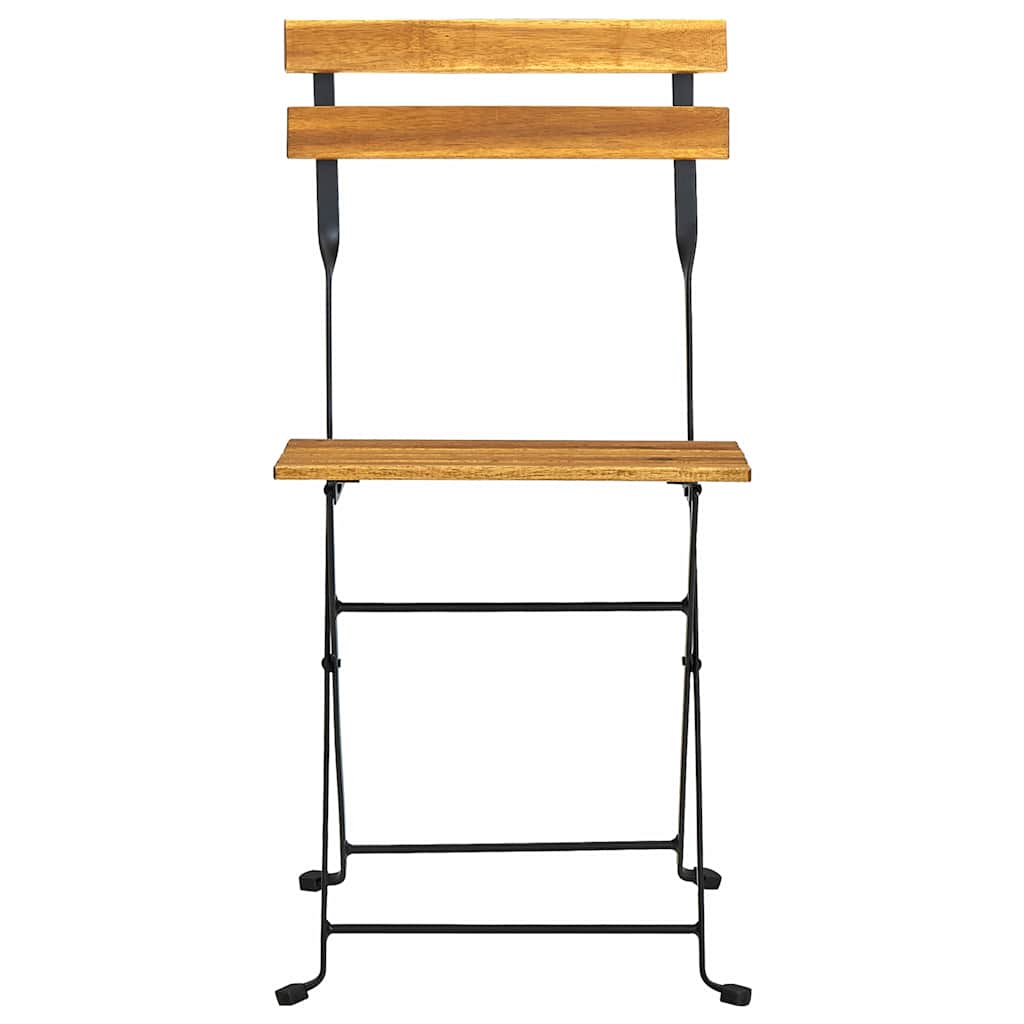 313157 vidaXL 3 Piece Folding Bistro Set Solid Acacia Wood