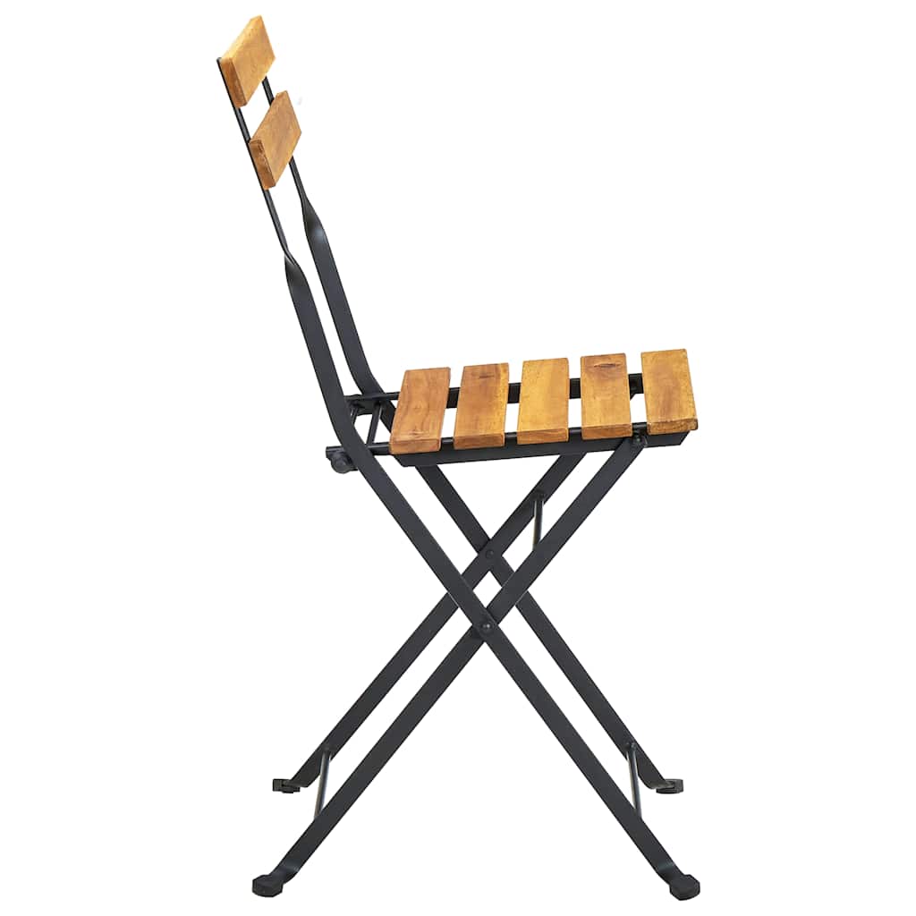 313157 vidaXL 3 Piece Folding Bistro Set Solid Acacia Wood