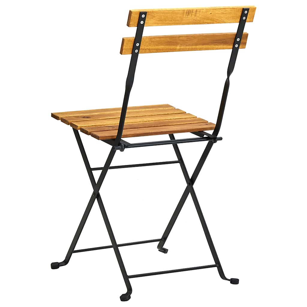 313157 vidaXL 3 Piece Folding Bistro Set Solid Acacia Wood