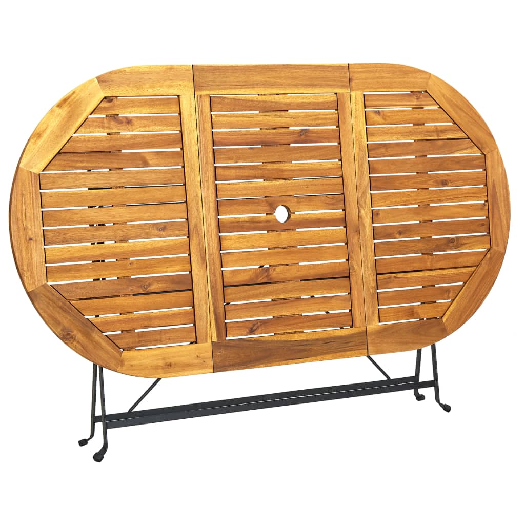 vidaXL Garden Table 160x85x74 cm Solid Acacia Wood Oval