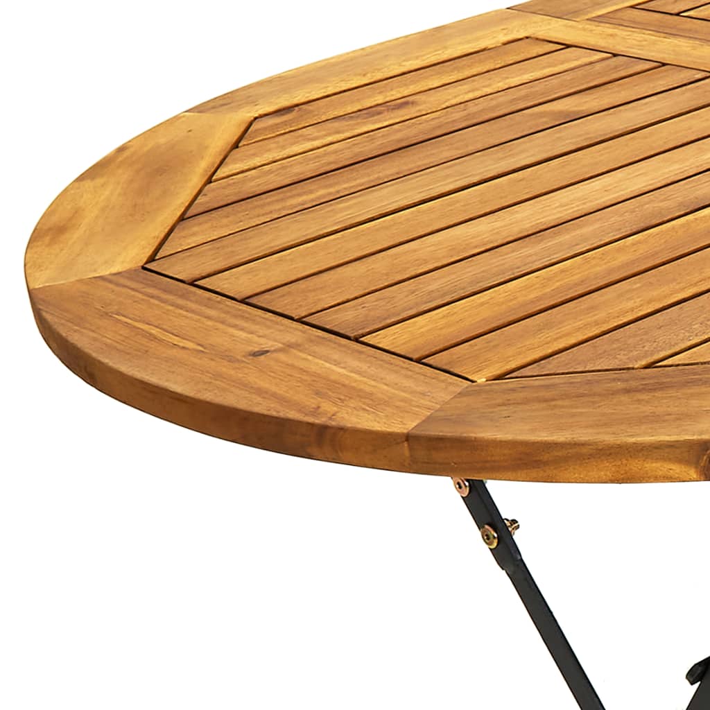 vidaXL Garden Table 160x85x74 cm Solid Acacia Wood Oval