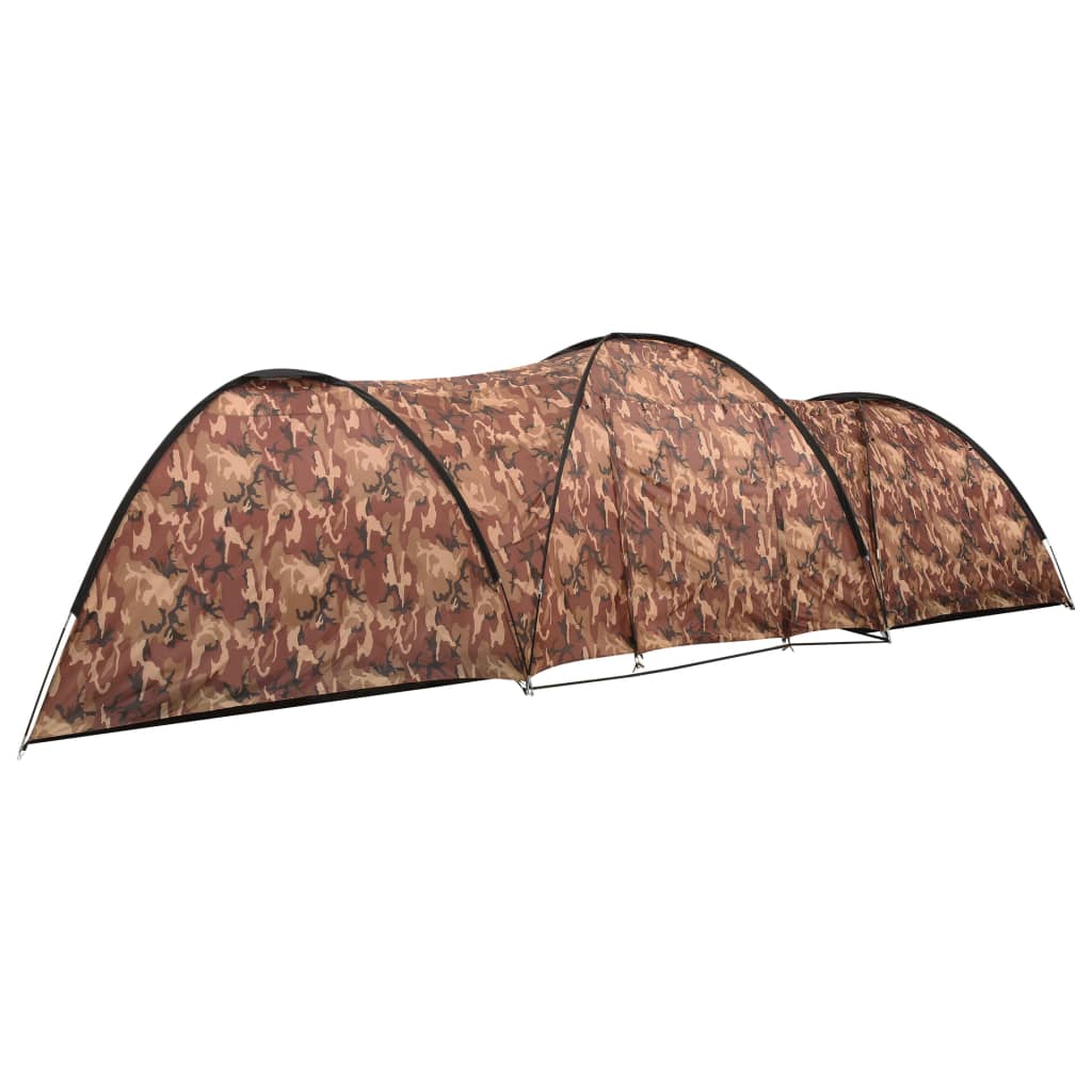 vidaXL Camping Igloo Tent 650x240x190 cm 8 Person Camouflage