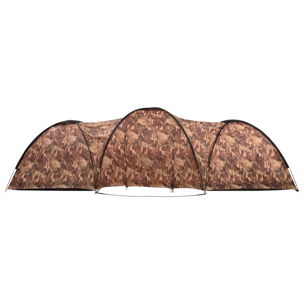 vidaXL Camping Igloo Tent 650x240x190 cm 8 Person Camouflage