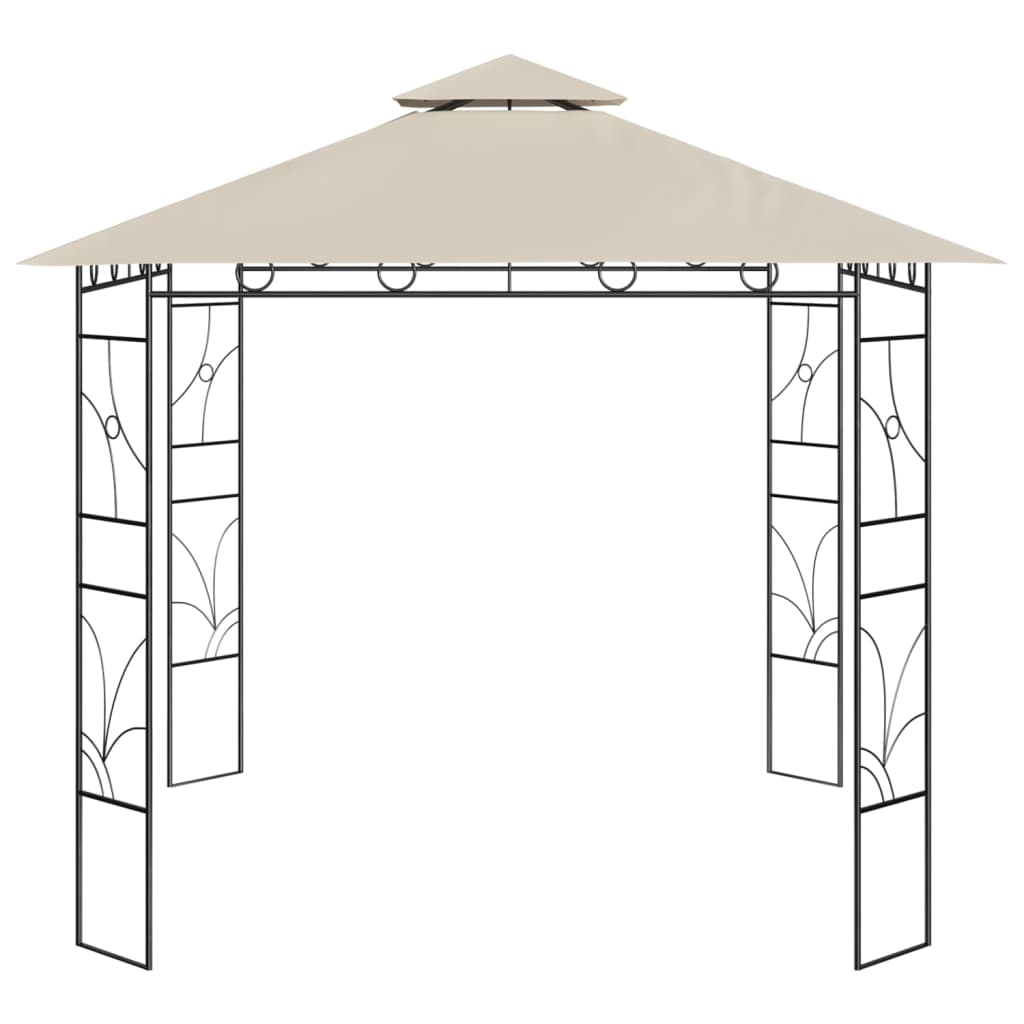 vidaXL Gazebo 3x3x2.7 m Cream 160 g/m²