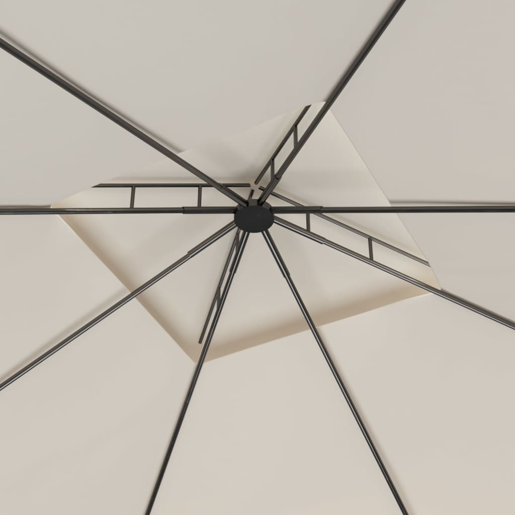 vidaXL Gazebo 3x3x2.7 m Cream 160 g/m²