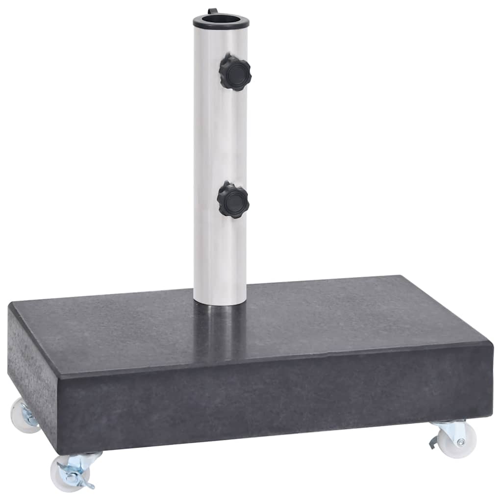 Umbrella Base | Black | Granite, Stainless Steel | Heavy Weight Endurance