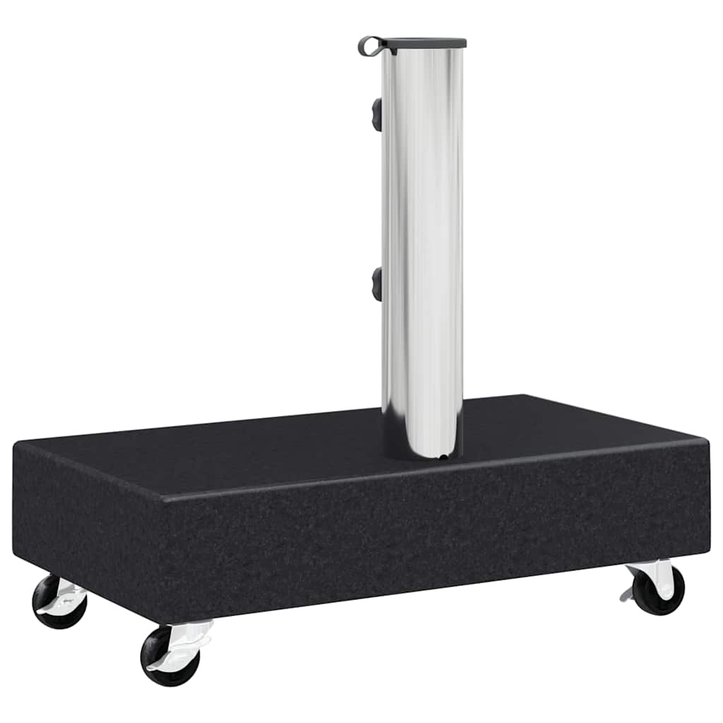 Umbrella Base | Black | Granite, Stainless Steel | Heavy Weight Endurance