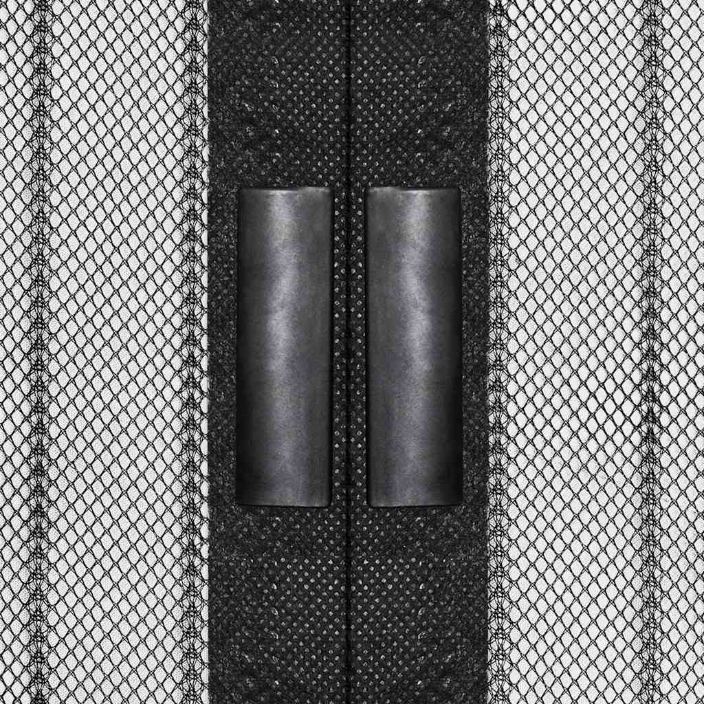314686 vidaXL Insect Door Curtains 2 pcs with Magnet Blocks Black 210x90 cm