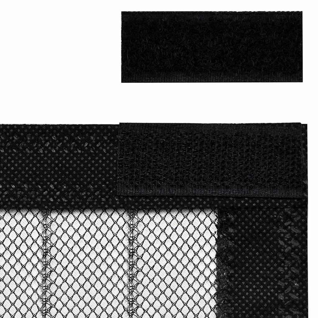 314686 vidaXL Insect Door Curtains 2 pcs with Magnet Blocks Black 210x90 cm