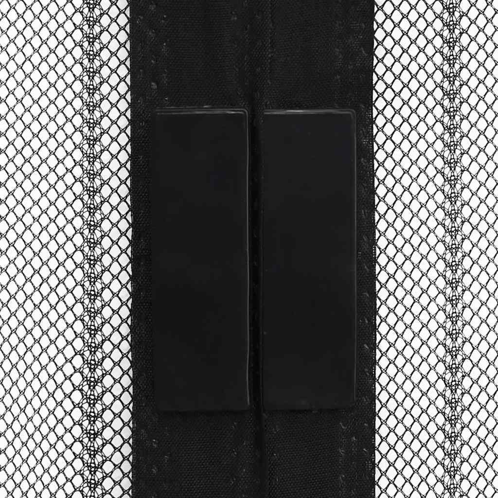 314689 vidaXL Insect Door Curtains 2 pcs with Magnet Blocks Black 220x130 cm