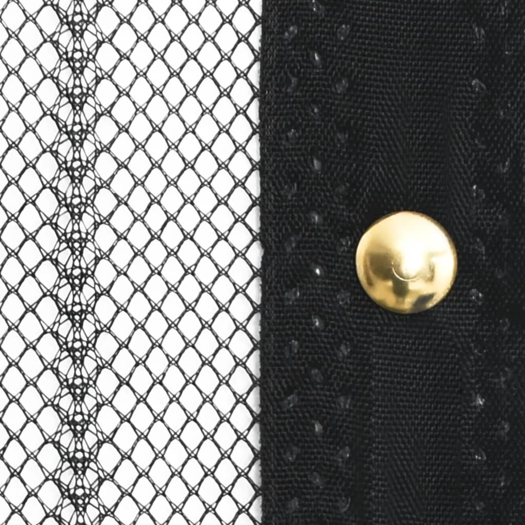 314690 vidaXL Insect Door Curtains 2 pcs with Magnet Blocks Black 230x160 cm