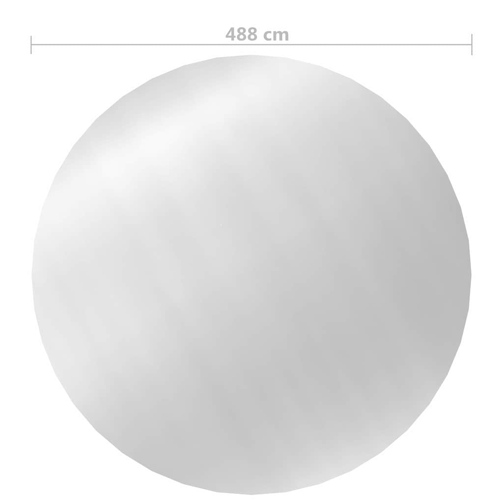 93089 vidaXL Pool Cover Silver 488 cm PE