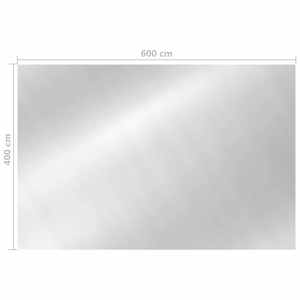 Rectangular Pool Cover 600x400 cm PE Silver