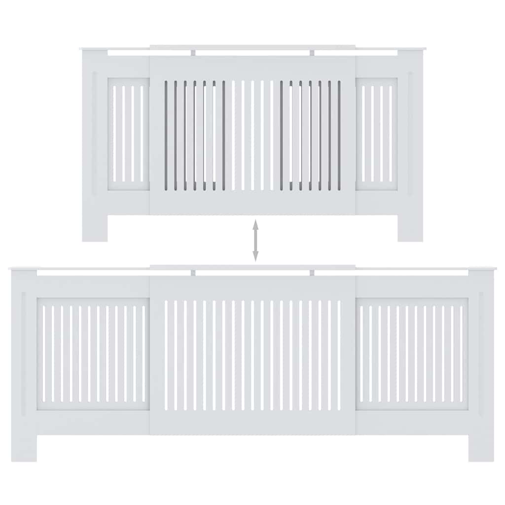 Engineered Wood Radiator Cover White 205 cm